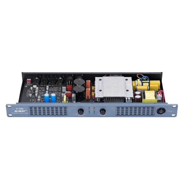 E-2500 Professional GaN effektf&ouml;rst&auml;rkare - h&ouml;geffektiv 2x500W @8Ω prestanda